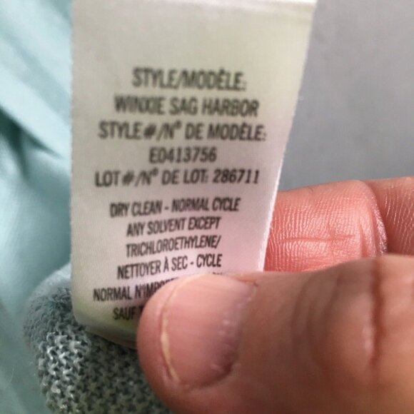 Theory Sweater Womens Large Blue Cardigan Open Front Waterfall Linen Lagenlook - Picture 6 of 15